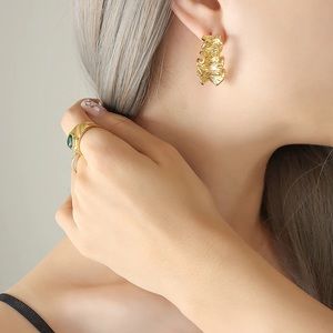 24K Gold Statement Earrings*Waterproof*Sweatproof*Tarnish Free*Vintage Inspired*